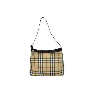 Burberry Nova Check Hobo Shoulder bag the leather Beige Tan black